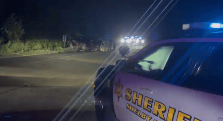 Man injured after car hits tree, traps him inside